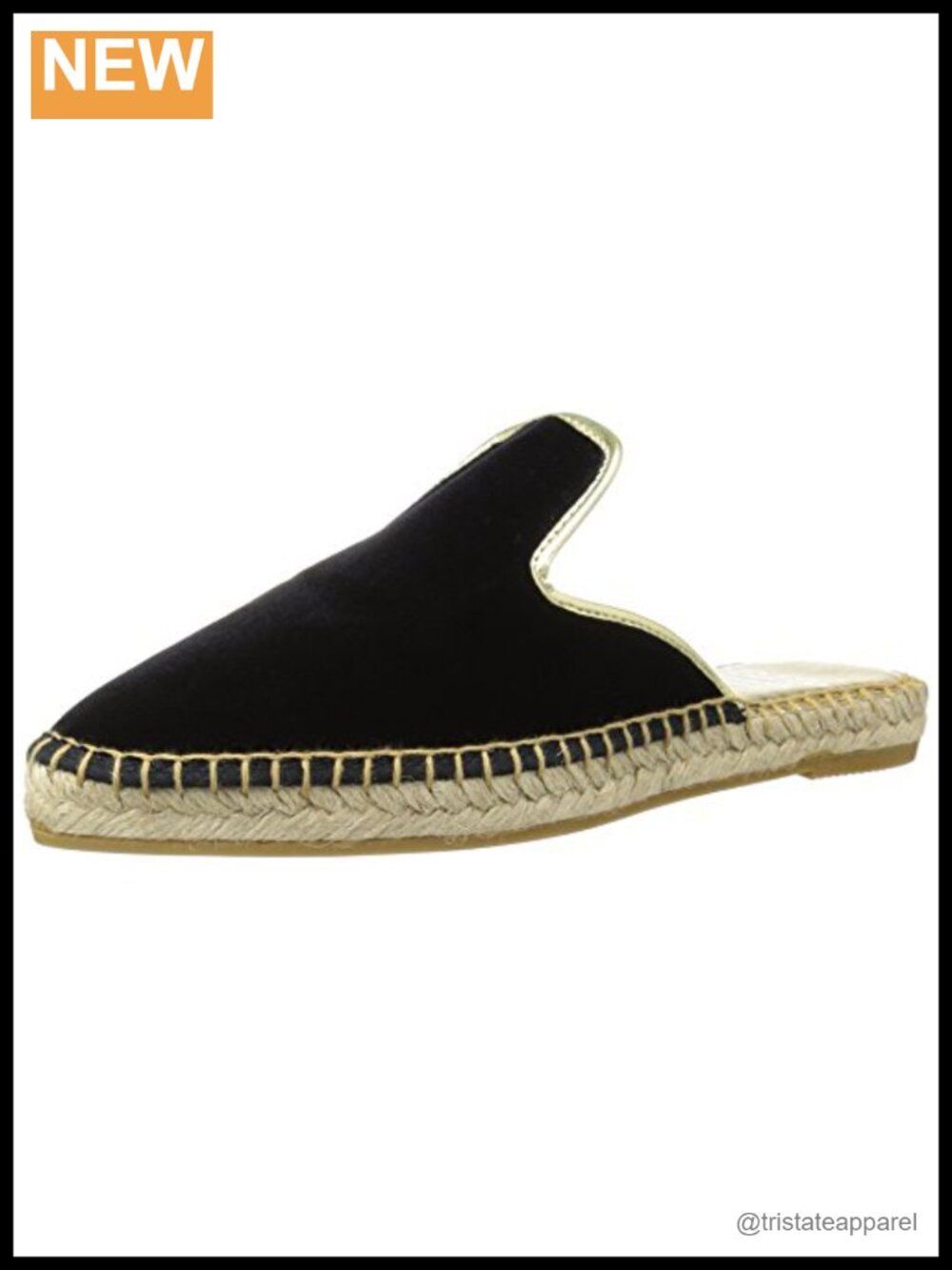 Velvet Slip On Mule Sandal with Notched Vamp & Padded Insole